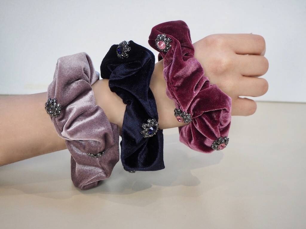 Crystal Velvet Hair Scrunchie - Clothing & Accessories - The Present King