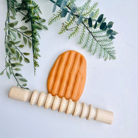 Curiosity Corner - Lined Wooden Rolling Pin - Toys & Games - The Present King