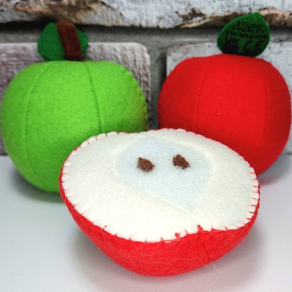 Cuttable Felt Apple Toy - Interactive, Handmade, Ukca/Ce Certified - Toys & Games - The Present King