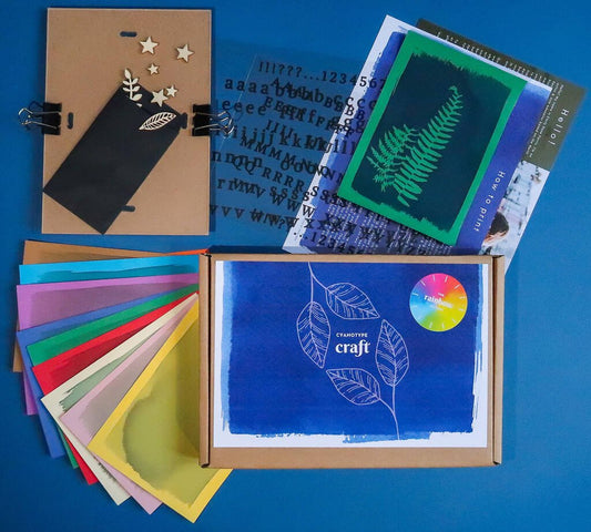 Cyanotype Printing Craft Kit The Rainbow Edition, Blue - Toys & Games - The Present King