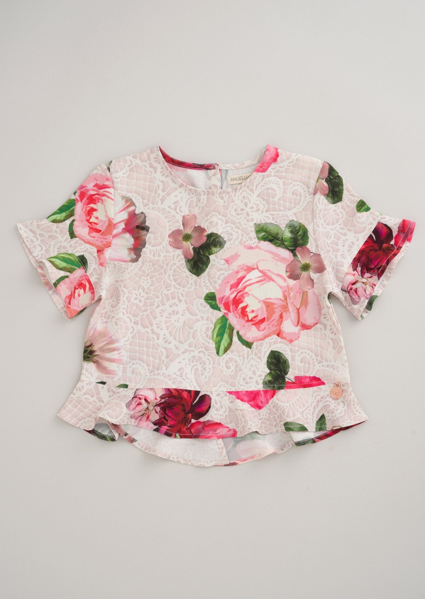 Darcy Frill Sleeve Floral Top - Clothing & Accessories - The Present King