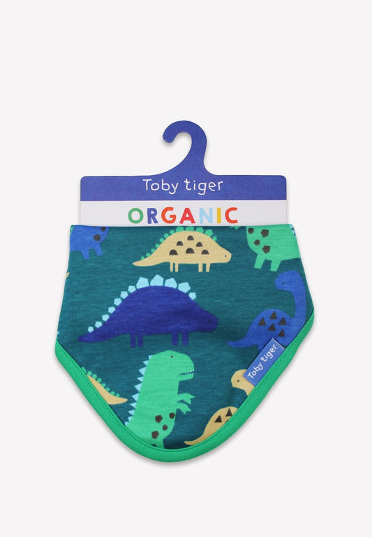 Organic Tonal Dinosaur Print Dribble Bib