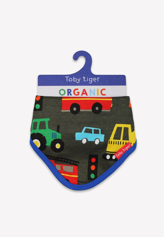 Organic Transport Print Dribble Bib