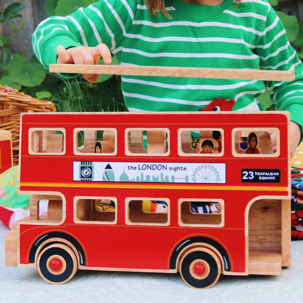 Deluxe London Bus Toy Playset, Red - Toys & Games - The Present King