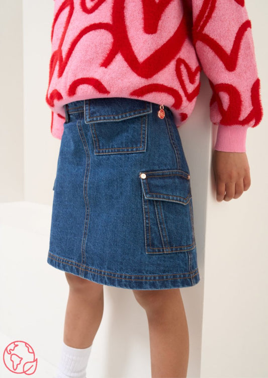 Denim Cargo Skirt | Girls - Clothing & Accessories - The Present King