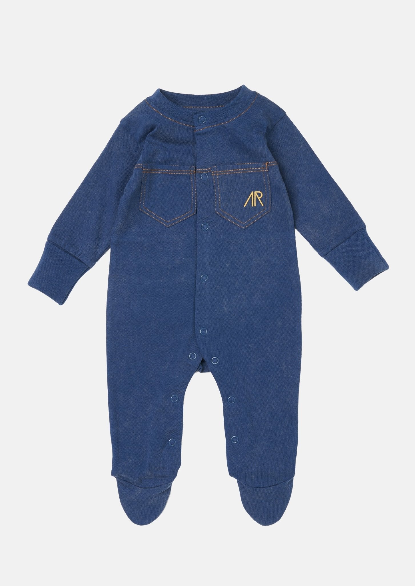 Denim Onesie | Jersey Denim Babygrow - Baby & Toddler Clothing > Baby & Toddler Outfits - The Present King