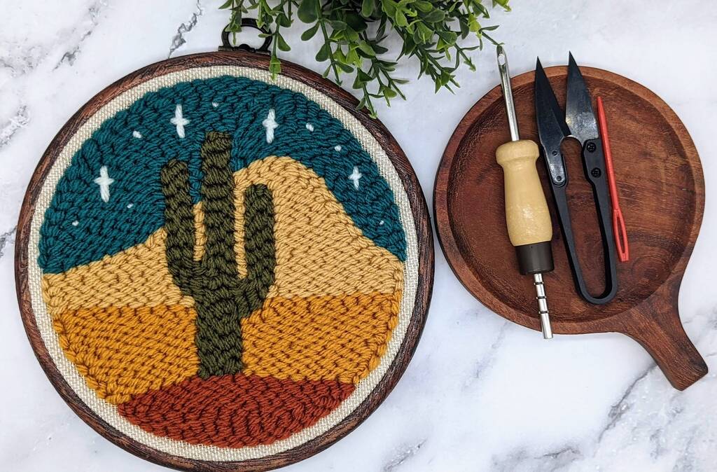 Desert Cactus Punch Needle Kit - Toys & Games - The Present King