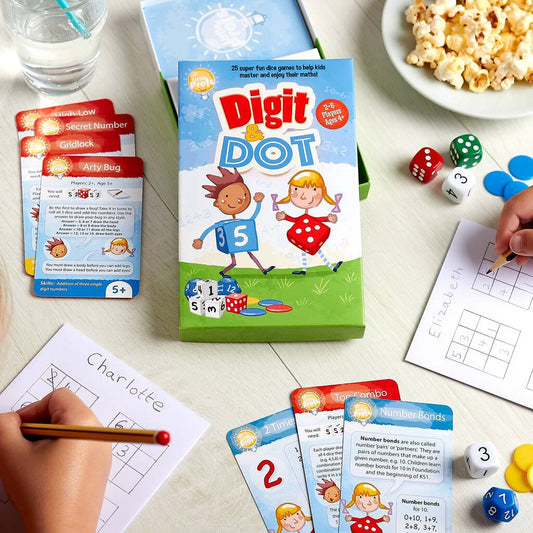 Digit And Dot' Educational Family Dice Games, Multi - Coloured - Toys & Games - The Present King