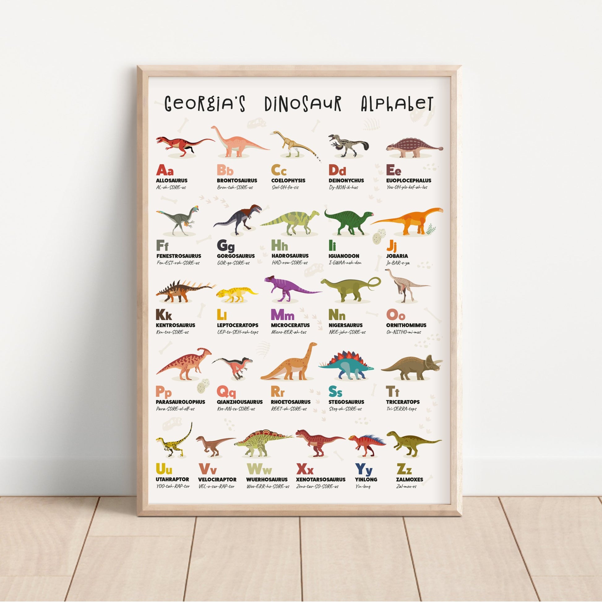 Dinosaur Alphabet Print Gift, Multi - Coloured - Toys & Games - The Present King