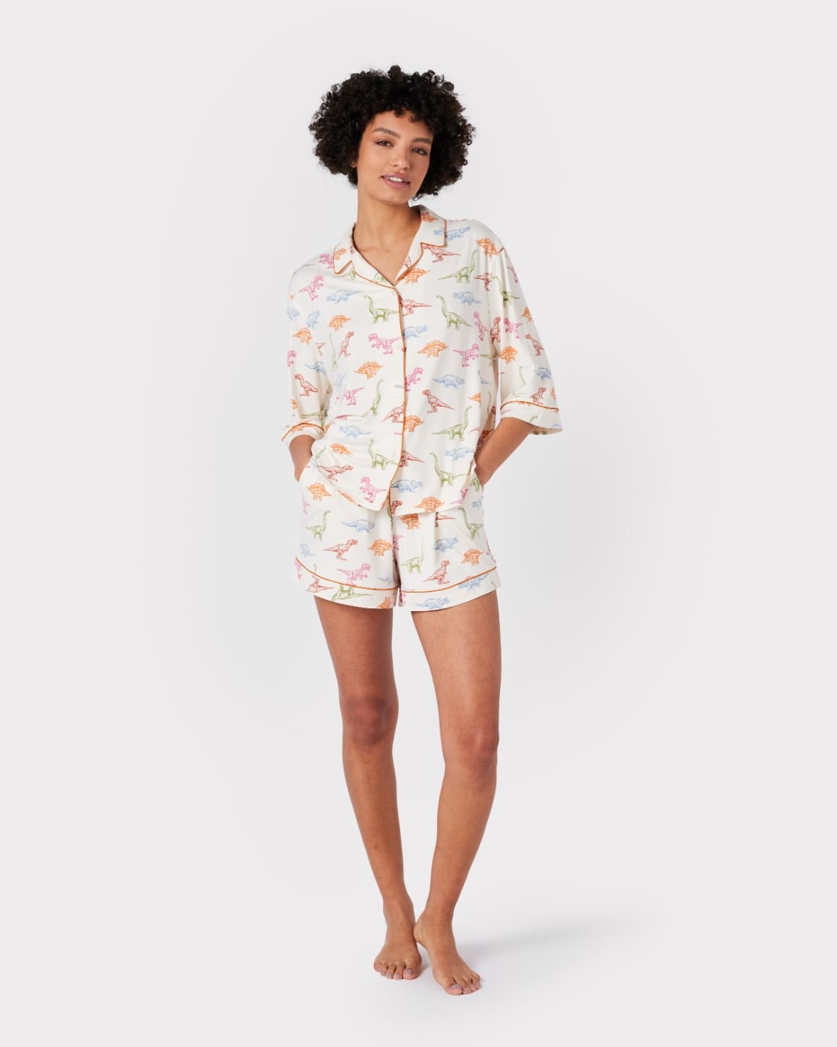 Dinosaur Print Short Pyjama Set - Clothing & Accessories > Clothing > Sleepwear & Loungewear > Pyjamas - The Present King