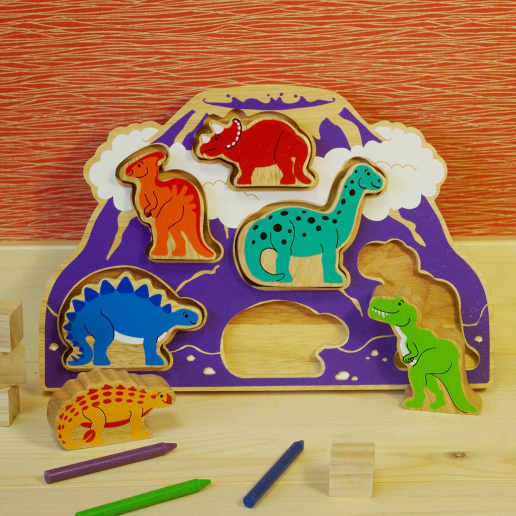 Dinosaur Tray Shape Sorter Puzzle Playset, Multi - Coloured - Toys & Games - The Present King