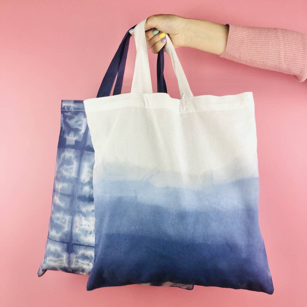 Dip Dyed/Batik Dyed Tote Bag Craft Kit, Blue - Toys & Games - The Present King