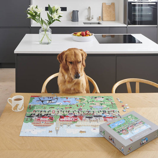 Dog Walkers Of London Jigsaw Puzzle, Blue - Toys & Games - The Present King