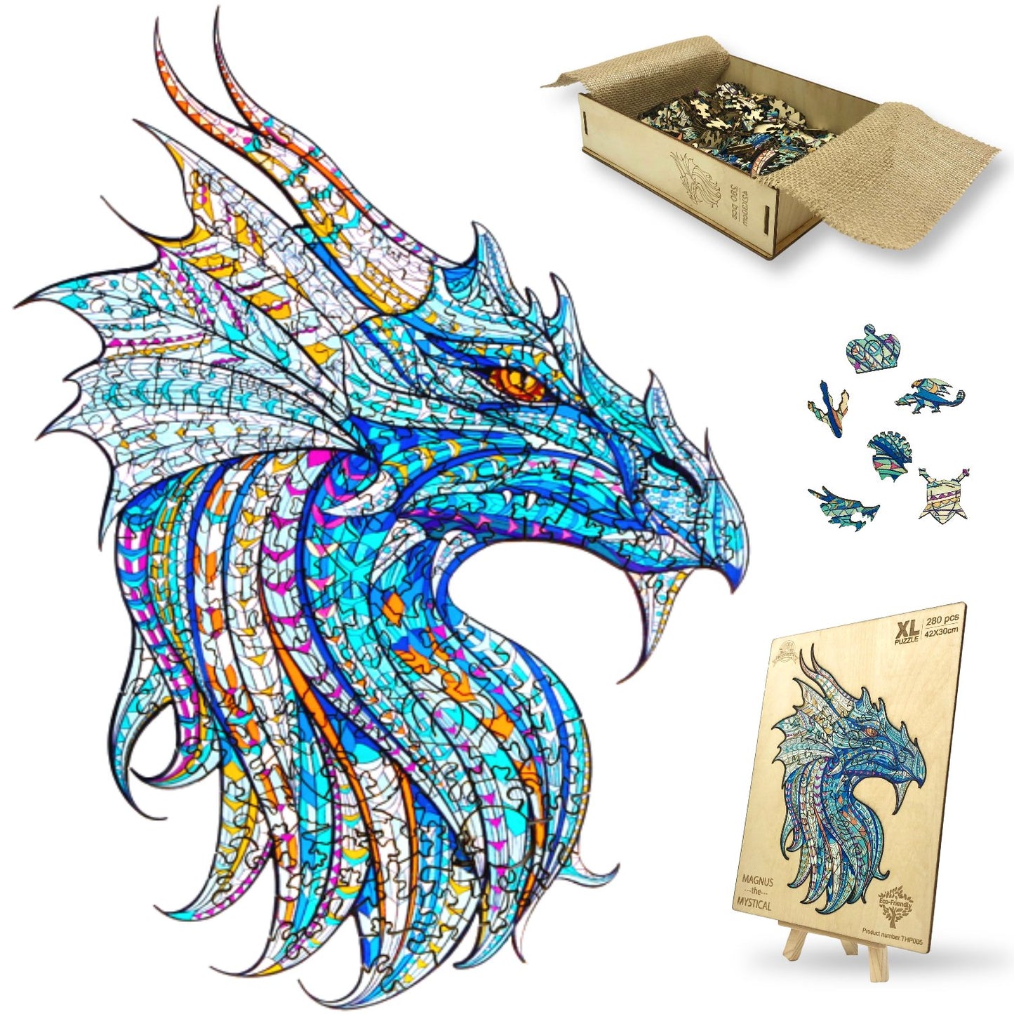 Dragon Wooden Jigsaw Puzzle With 280 Pieces - Toys & Games - The Present King