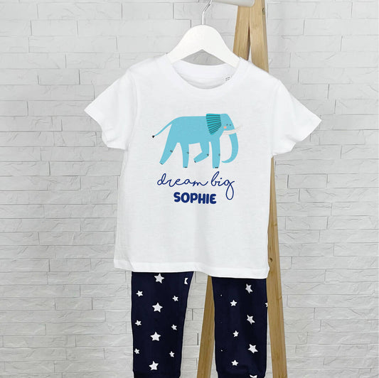 Dream Big Personalised Kids Elephant Pyjamas - Clothing & Accessories - The Present King