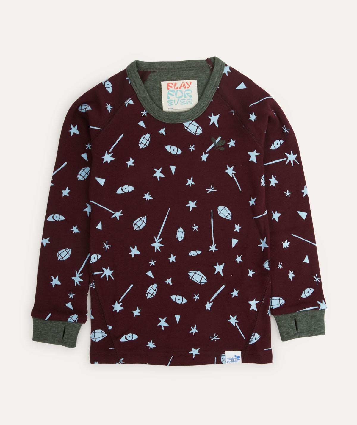 Drift Base Layer Top - Burgundy Starry Ice - Clothing & Accessories - The Present King