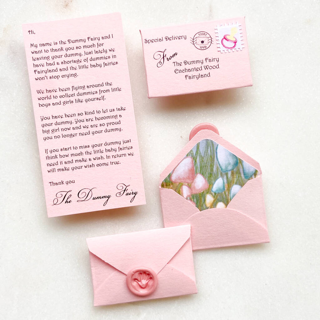 Dummy Fairy Weaning Letter For Little Girl - Toys & Games - The Present King