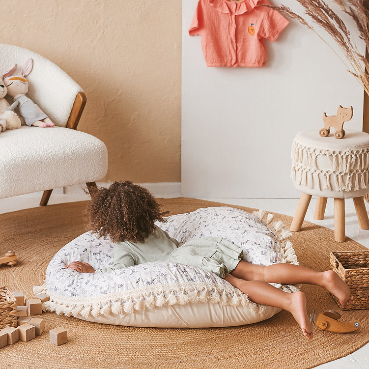 MINICAMP Kid's Floor Cushion in Forest Animal Pattern