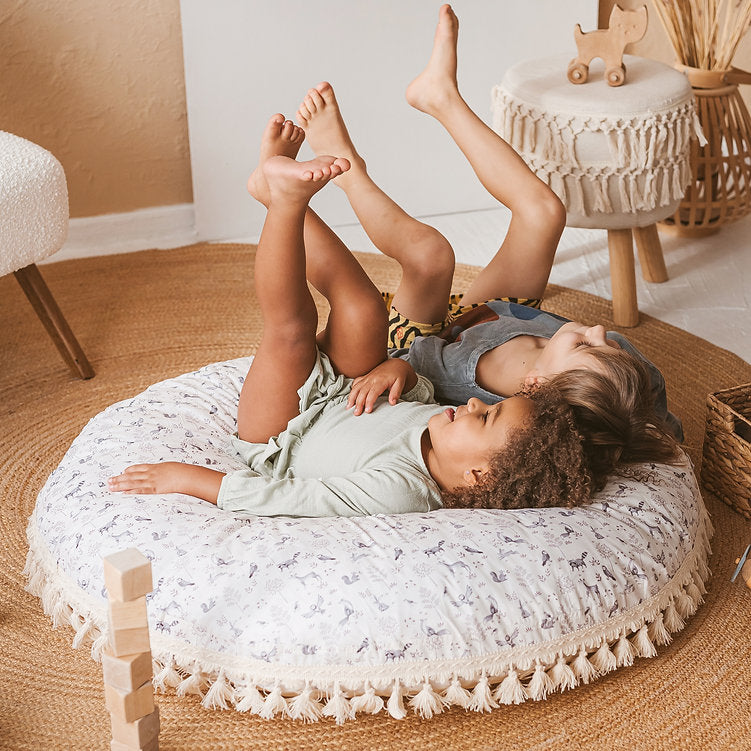 MINICAMP Kid's Floor Cushion in Forest Animal Pattern