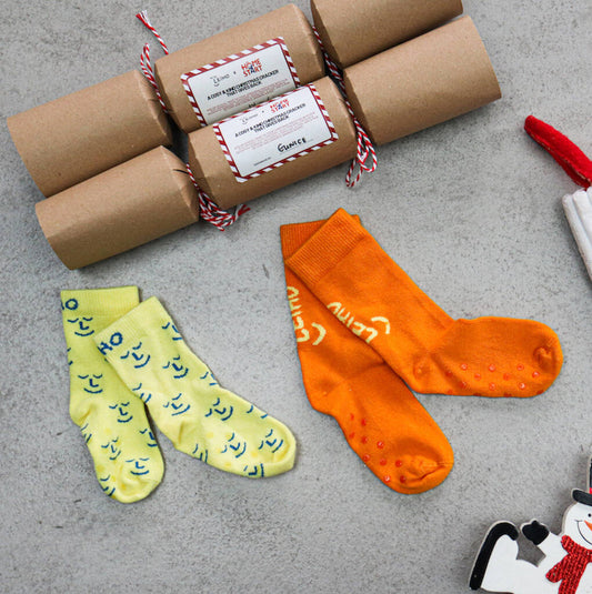 Eco Kids Christmas Sock Crackers, Yellow - Toys & Games - The Present King