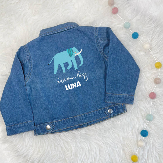 Elephant Dream Big Personalised Baby/Kids Denim Jacket - Clothing & Accessories - The Present King