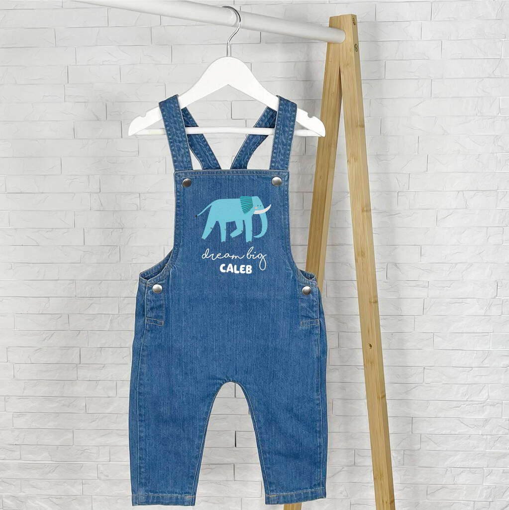 Elephant Dream Big Personalised Baby/Kids Dungarees - Baby & Toddler Clothing - The Present King