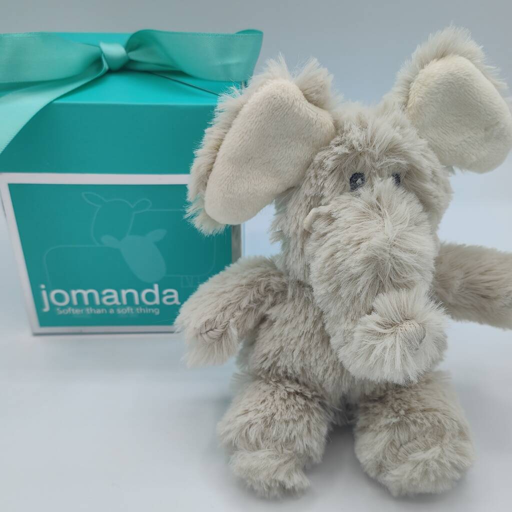 Elephant Soft Mini Toy, Suitable From Birth, Gift Boxed, Grey - Toys & Games > Stuffed Animals & Cuddly Toys - The Present King