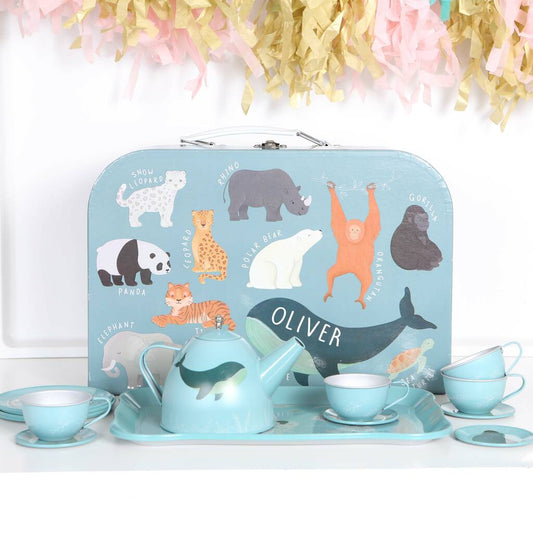 Endangered Animals Tea Set With Personalised Case - Toys & Games - The Present King