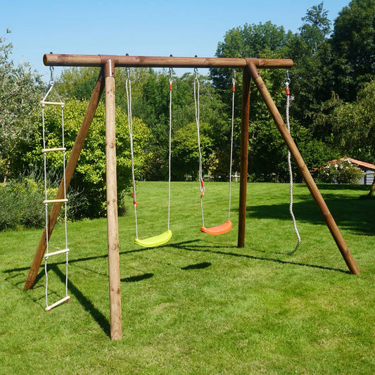 Ernest Wooden Swing Set - Toys & Games > Outdoor Play Equipment > Swing Sets & Playsets - The Present King