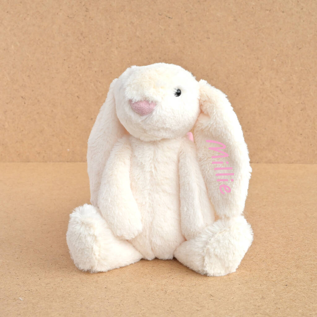 Ersonalised Ivory Baby Bunny, Beige/Ivory - Toys & Games - The Present King