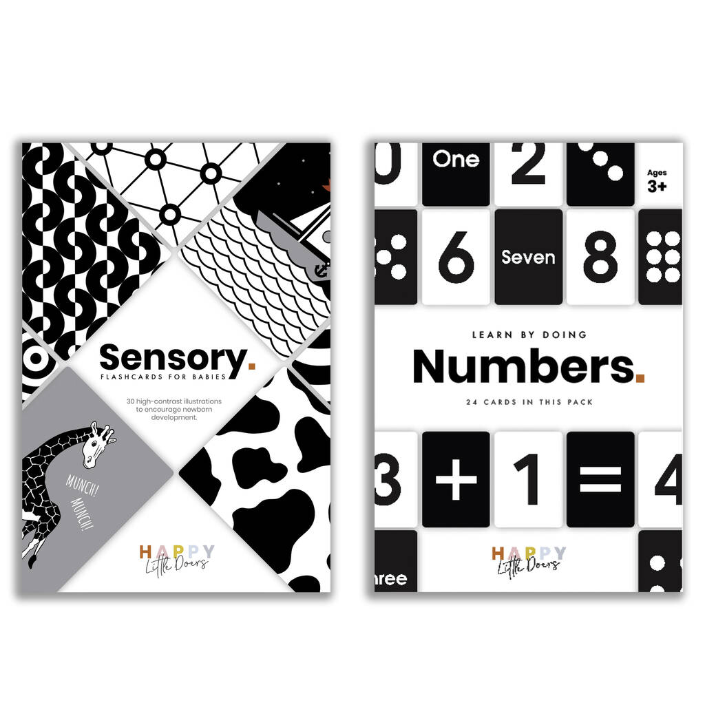 Essential Baby Flashcard Bundle, Black/White - Toys & Games - The Present King