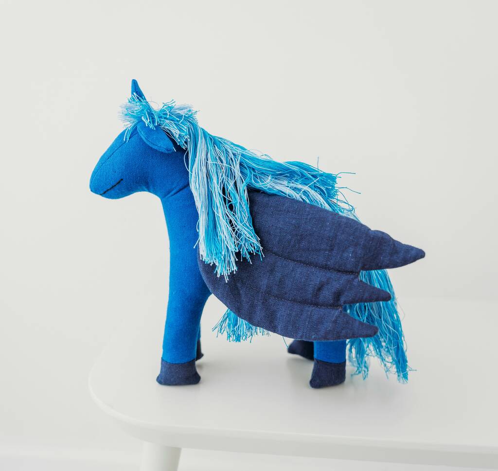 Fair Trade Pegasus In Midnight Colour, Blue - Toys & Games - The Present King