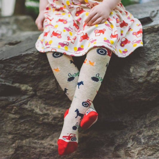 Farmyard Tights, Multi - Coloured - Baby & Toddler Clothing > Baby & Toddler Socks & Tights - The Present King