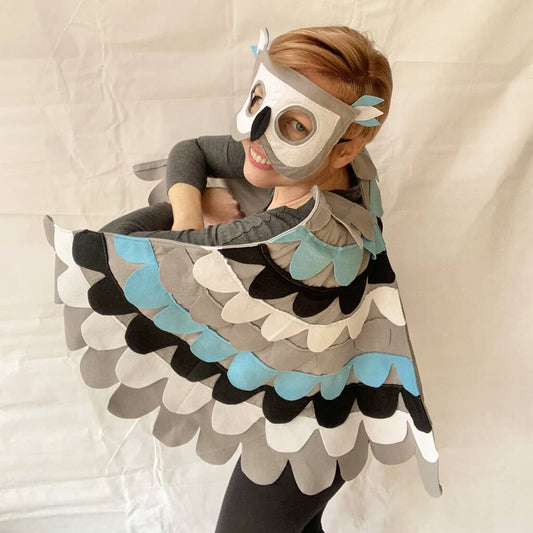 Felt Pigeon Wing Costume For Kids And Adults, Grey - Toys & Games > Costumes & Accessories > Costume Accessories > Costume Capes - The Present King