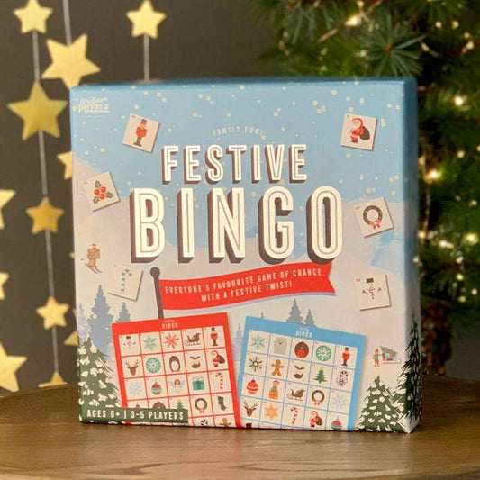 Festive Bingo Game, Blue - Toys & Games - The Present King