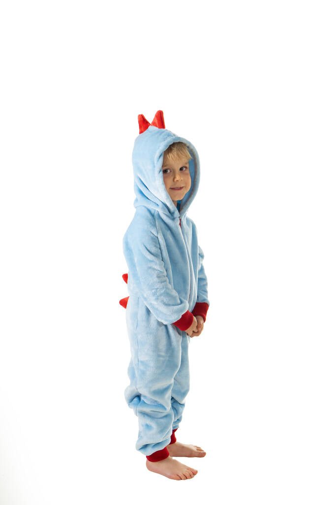 Fierce Dinosaur Onesie In Super Soft Fleece, Blue - Clothing & Accessories - The Present King