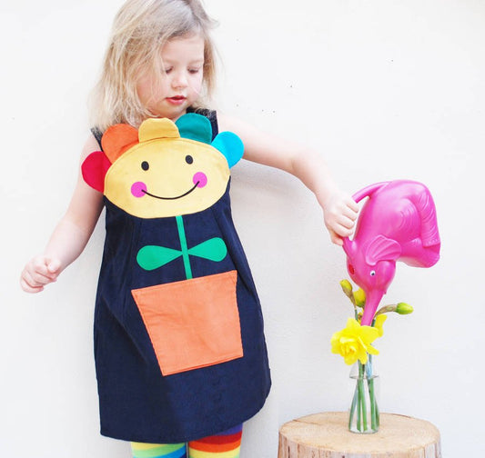 Flower Pot Baby Girls Pinafore Dress, Multi - Coloured - Clothing & Accessories - The Present King