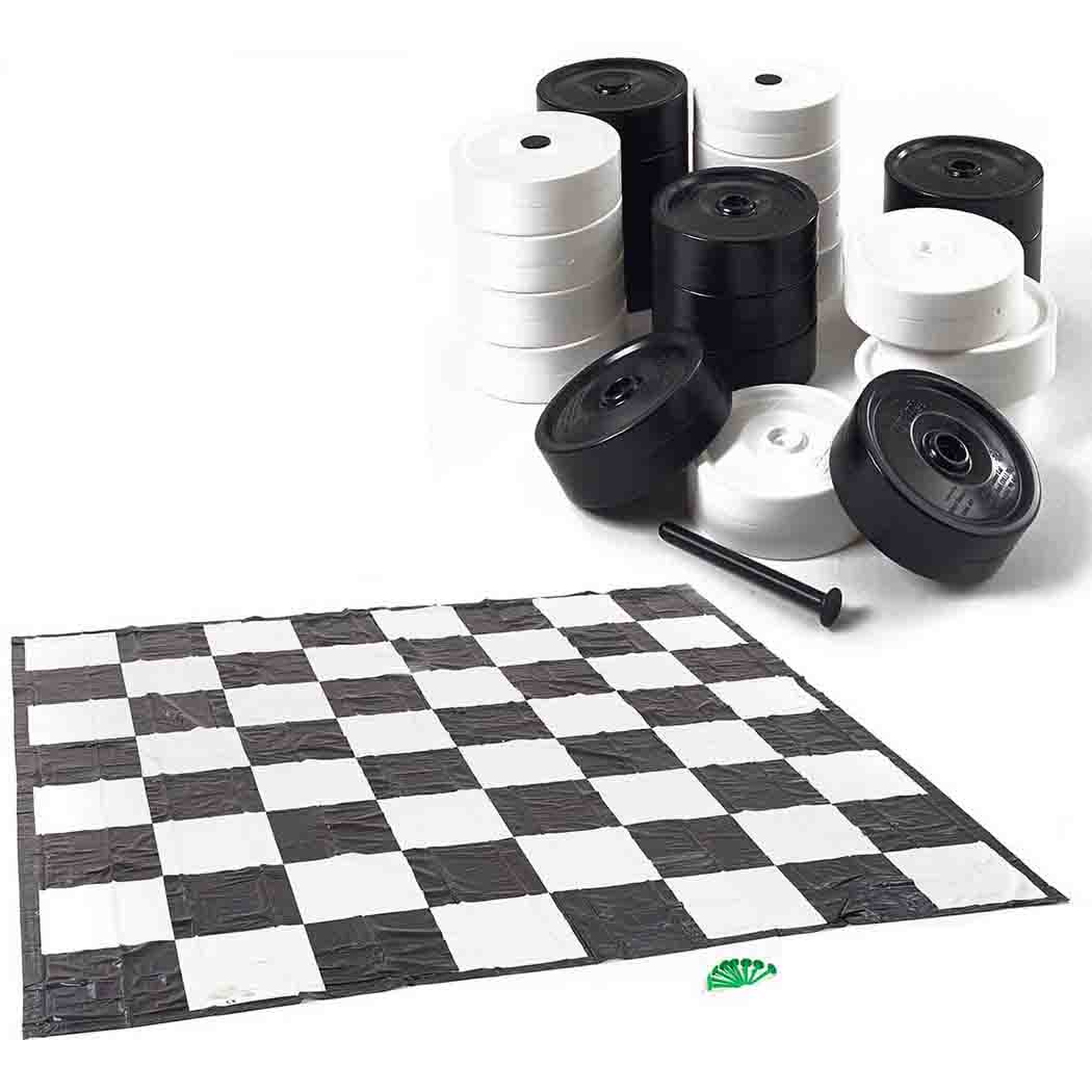 Giant Draughts and Mat Package - Indoor & Outdoor - Toys & Games - The Present King