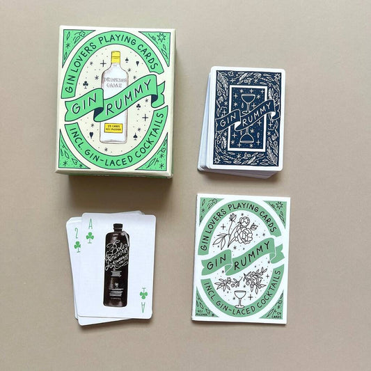 Gin Rummy Playing Cards, Green - Toys & Games - The Present King