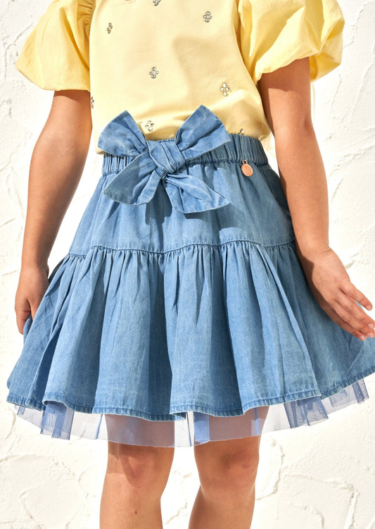 Girls Denim Skirt - Clothing & Accessories - The Present King