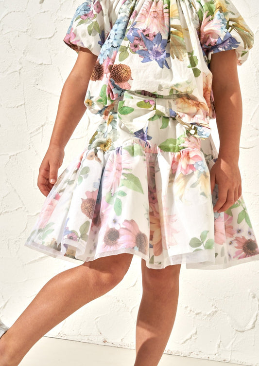 Girls Floral Skirt - Clothing & Accessories - The Present King