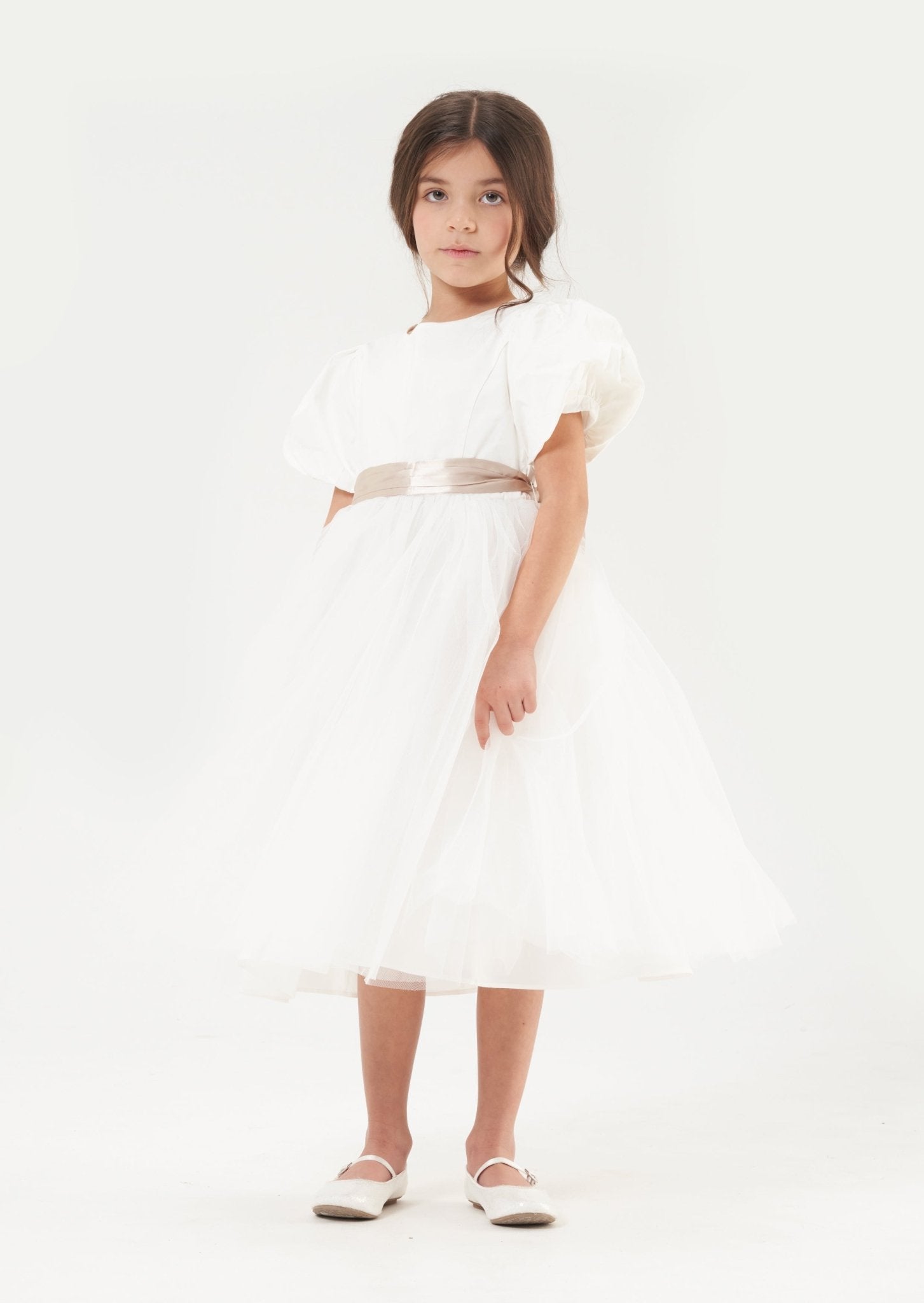 Girls Ivory Tulle Dress - Clothing & Accessories > Clothing > Dresses - The Present King