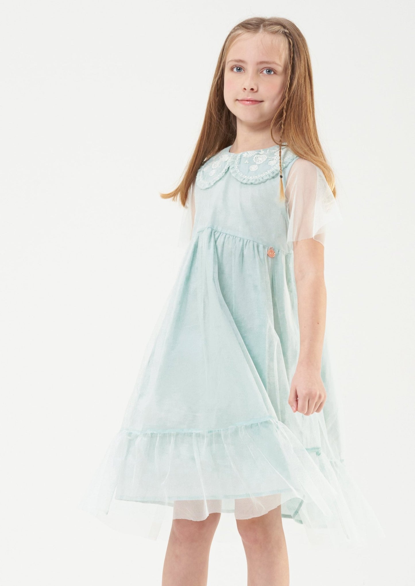 Girls Light Blue Dress - Clothing & Accessories > Clothing > Dresses - The Present King