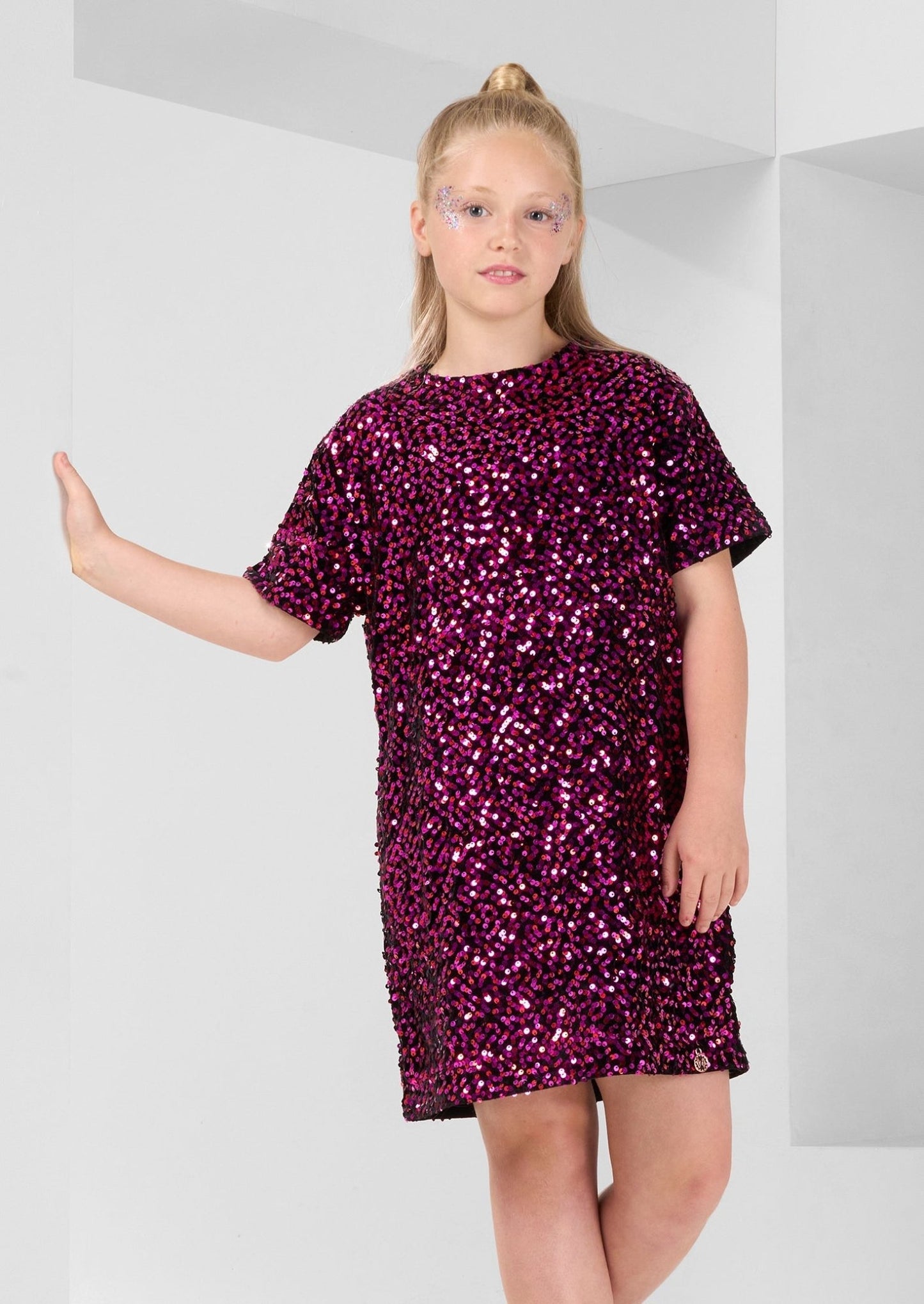 Girls Pink Sequin Dress - Clothing & Accessories - The Present King