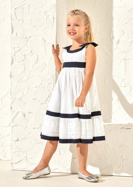 Girls White Broderie Dress - Clothing & Accessories > Clothing > Dresses - The Present King