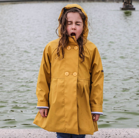 Girl's Yellow Raincoat, Yellow - Clothing & Accessories - The Present King