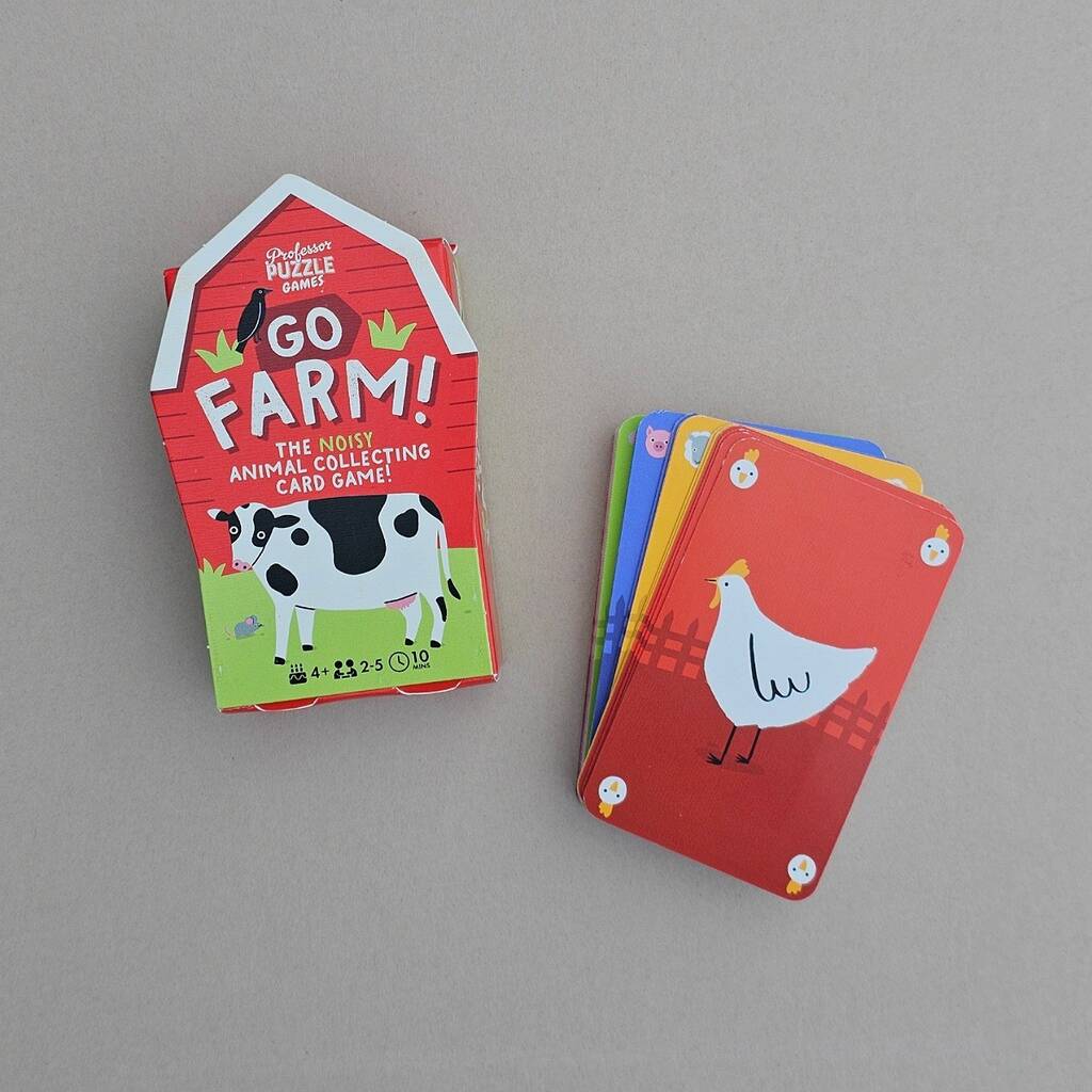 Go Farm! Card Game, Red/White - Toys & Games - The Present King