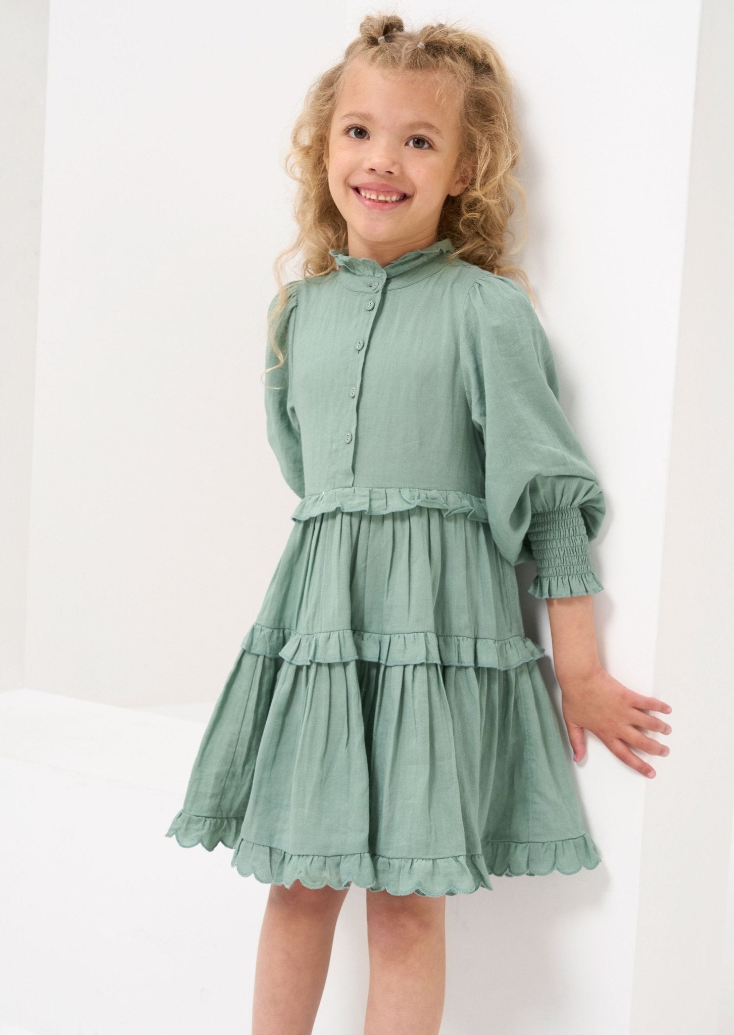 Green Frill Dress | Girls - Clothing & Accessories - The Present King