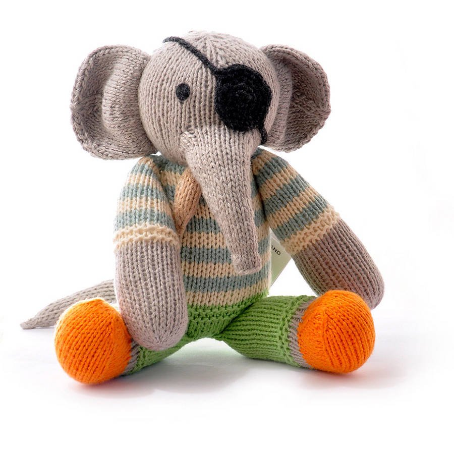 Hand Knitted Elephant Soft Toy - Toys & Games - The Present King