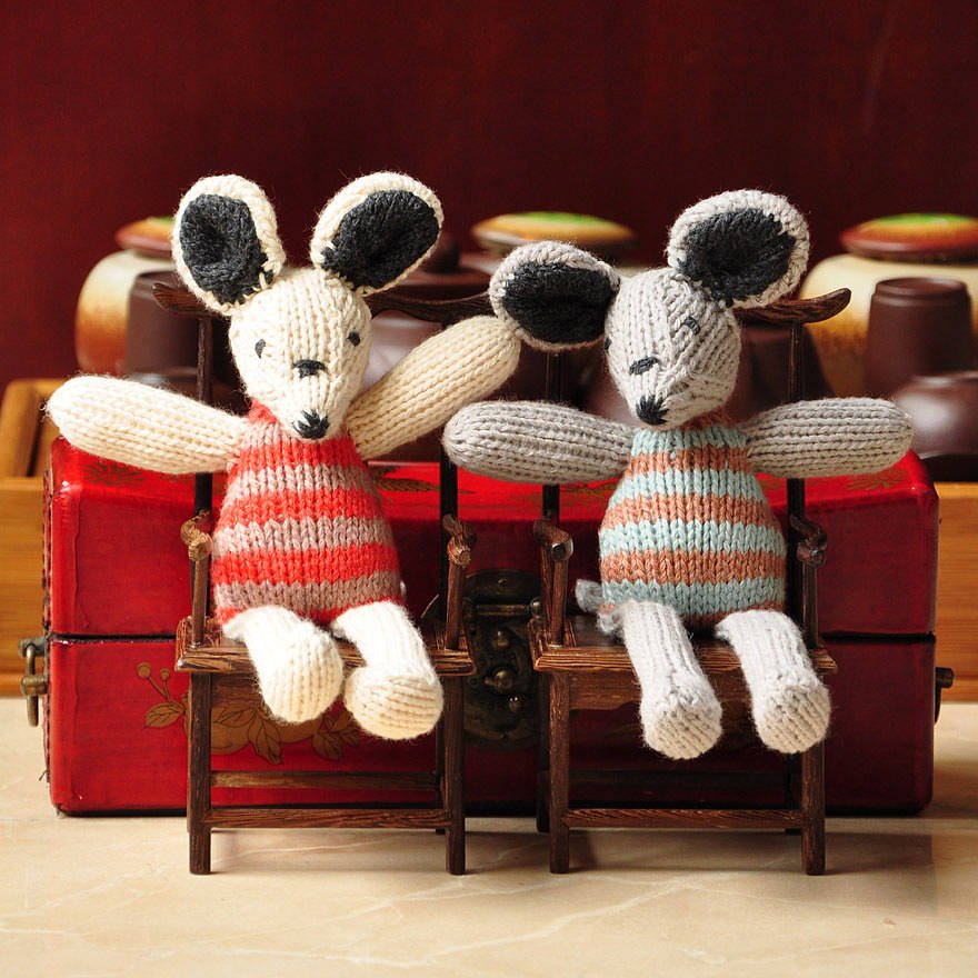 Hand Knitted Organic Cotton Mouse Soft Toy - Toys & Games - The Present King